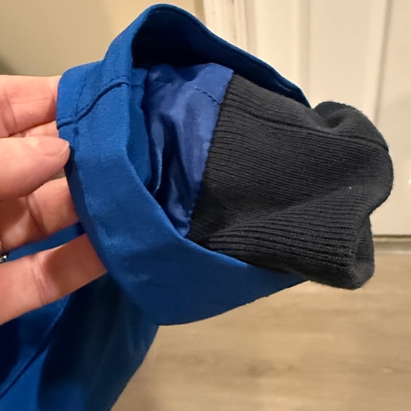 Pendleton Blue Hooded Rain Jacket Plaid Lined Softshell Zip Front Size L - Picture 8 of 8